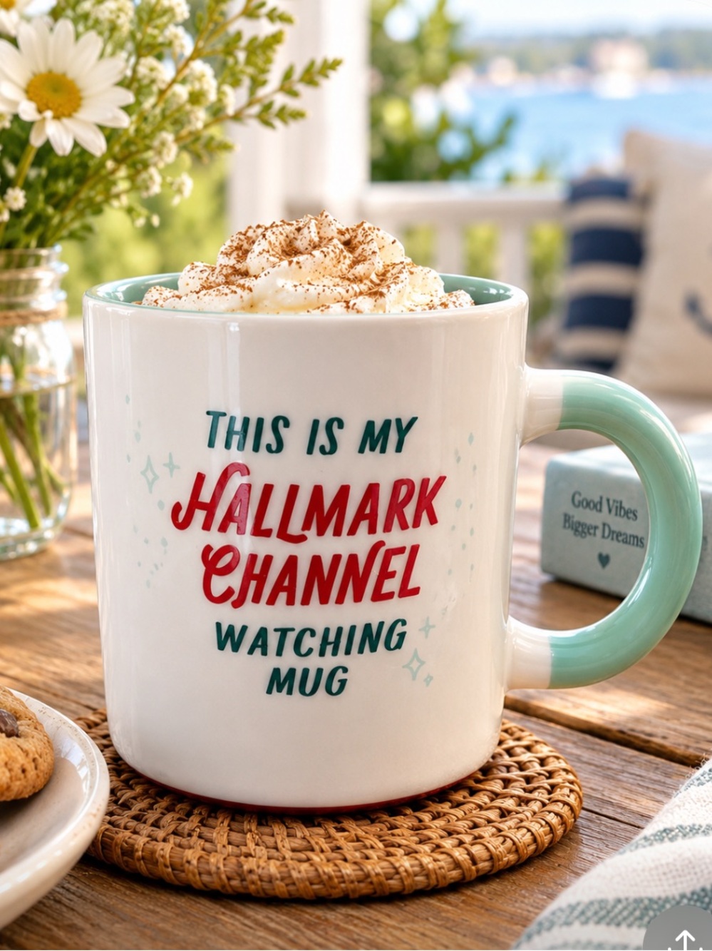 Hallmark This Is My Hallmark Channel Watching Mug White & Turquoise